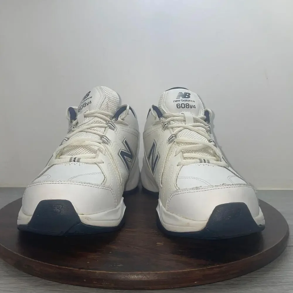 New Balance 608 v4 Athletic Walking Shoes Mens US 10.5 D MX608V4W White Leather